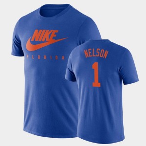 Men's Florida Gators Spring Break Futura Royal Reggie Nelson #1 Essential Futura T-Shirt 393768-693