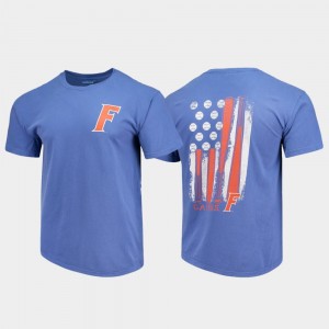 Men's Florida Gators Baseball Flag Royal Comfort Colors T-Shirt 212927-259
