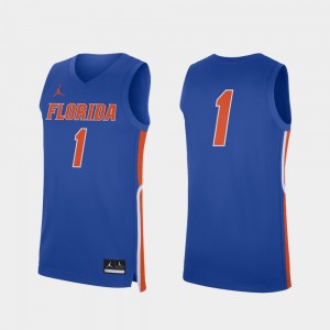 Men's Florida Gators Replica Royal #1 College Basketball Jersey 327142-347