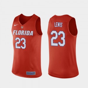 Men's Florida Gators Replica Orange Scottie Lewis #23 College Basketball Jersey 399674-397
